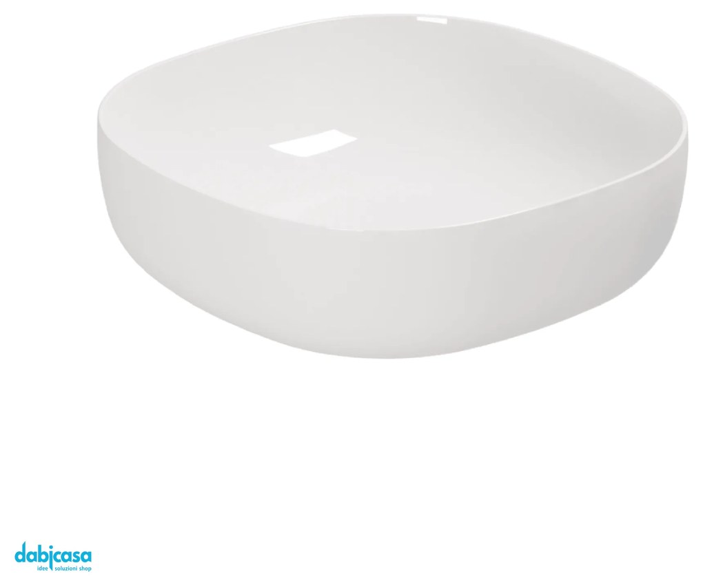 Azzurra Ceramica "Elegance Zip" Lavabo D'Appoggio Ovale 45 Cm Bianco Lucido