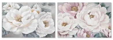 Quadro Home ESPRIT Rose Romantico 120 x 3,7 x 80 cm (2 Unità)