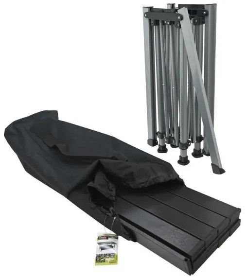 Tavolo da campeggio pieghevole 123x55cm antracite