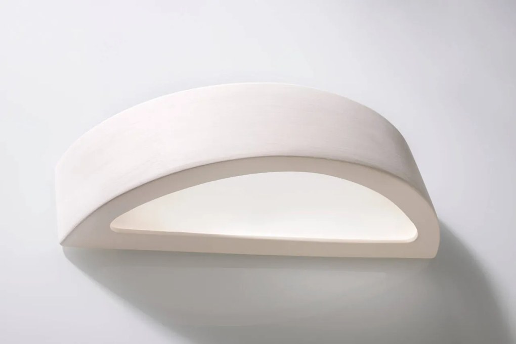 Applique da Parete in Gesso-Ceramico ATENA E27 Pitturabile da interno