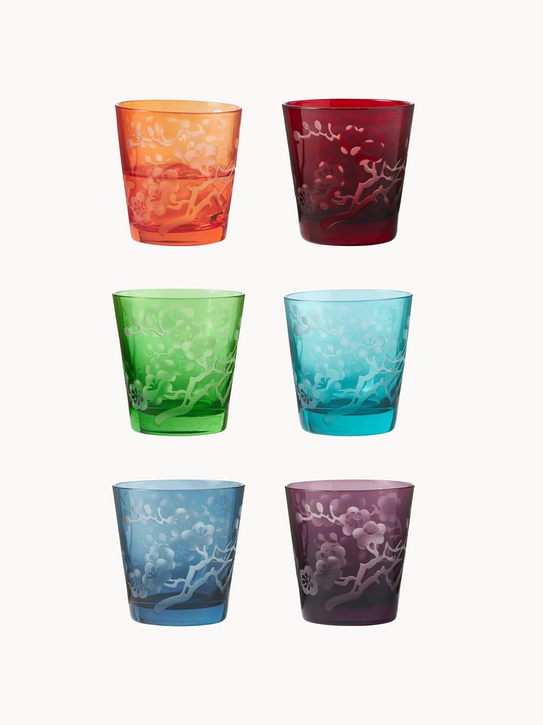 Set di 6 bicchieri Blossom