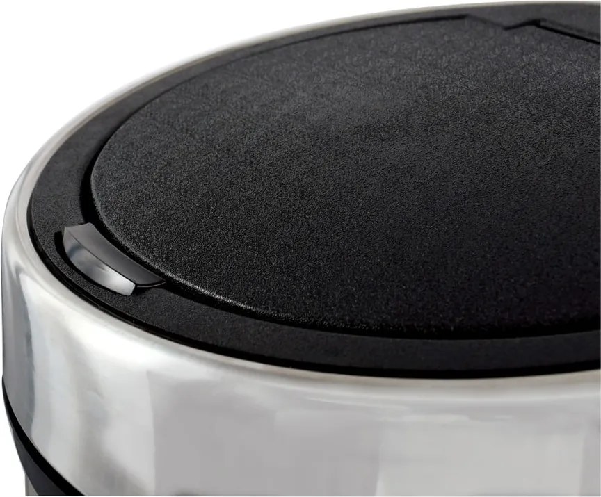 Cestino per la spazzatura color argento lucido in acciaio touch 30 l – MSV