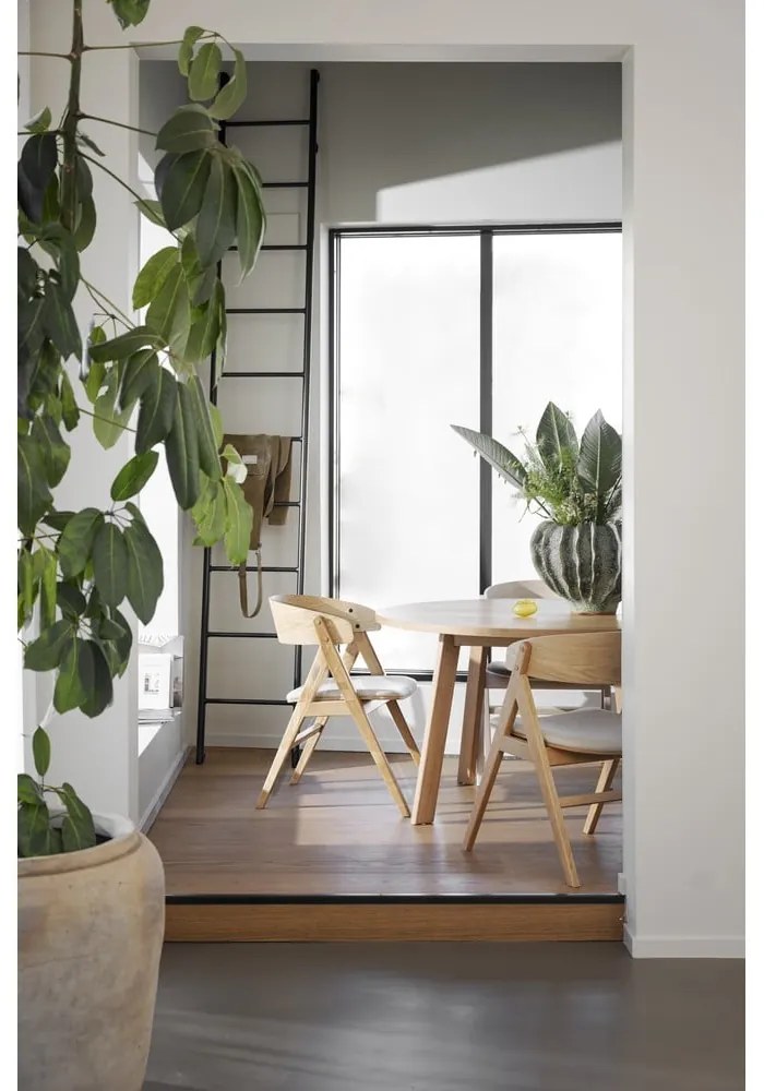 Tavolo da pranzo rotondo pieghevole in rovere naturale ø 130 cm Glenside - Rowico