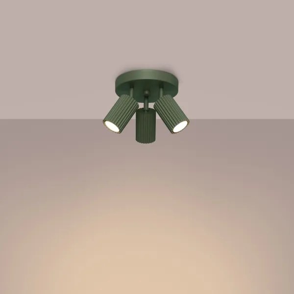 Sollux SL.1620 - Faretto KARBON 3xGU10/10W/230V verde