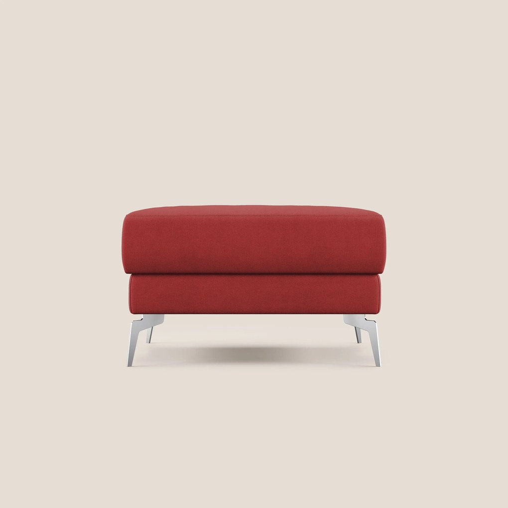 Star Pouf con piedini alti in tessuto impermeabile T02 rosso