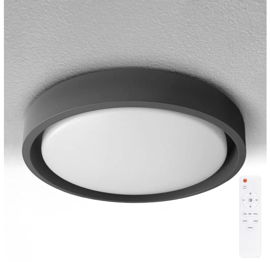 Brilagi - Lampada dimmerabile MATTEO LED/48W/230V 3000-6500K Ø 41 cm nero + telecomando