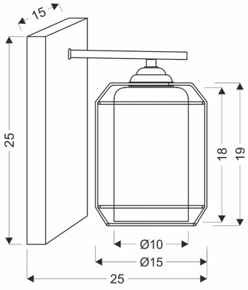 Applique JONERA 1xE27/40W/230V nero