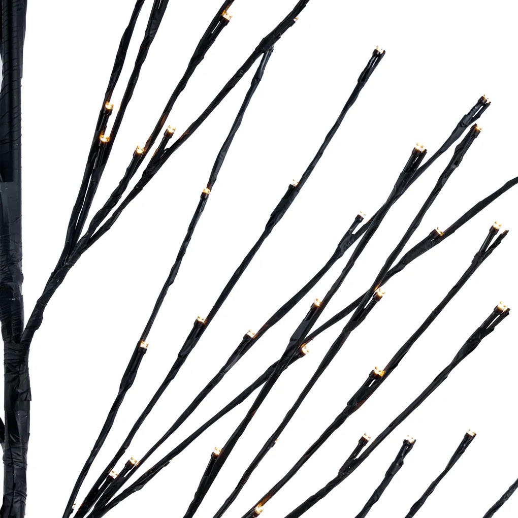 Albero di Natale nero 200 cm incl. LED IP44 - Vixen