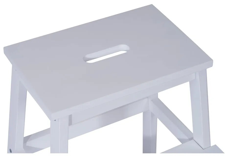 Sgabello in legno di gomma bianco Corg - Bonami Essentials