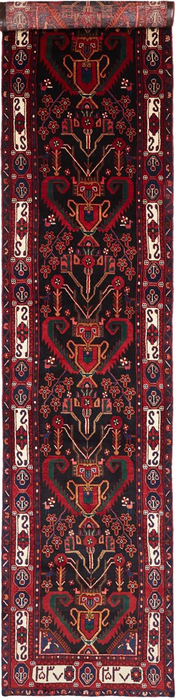 Hamedan Tappeto persiano 100x480 Blu (Iran) Annodato A Mano