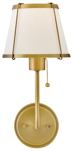 Hinkley HK-CLARKE1-DBR-OW - Applique CLARKE 1xE27/40W/230V ottone/bianco