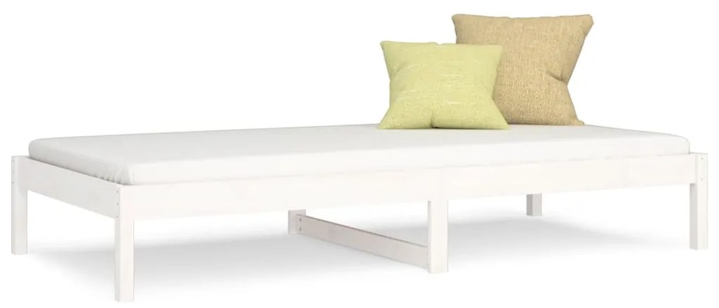 Dormeuse senza materasso bianca 90x200 cm legno massello pino