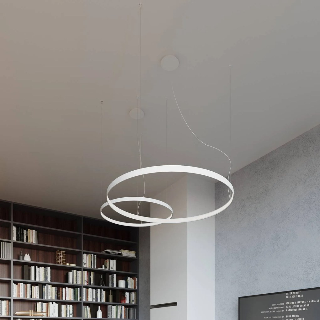 SOLLUX LIGHTING Lampada LED a sospensione Rio 55, orizzontale, 4.000 K, bianco