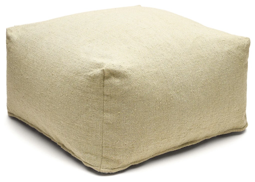 Kave Home - Pouf Vedell 100% PET verde 60 x 60 cm