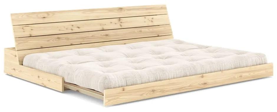 Divano letto in velluto a coste bianco 196 cm Base - Karup Design