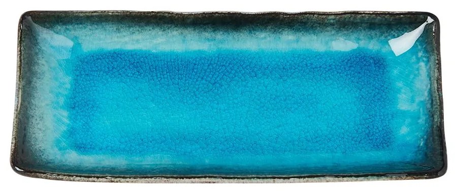 Piatto da portata in ceramica blu, 29 x 12 cm Sky - MIJ