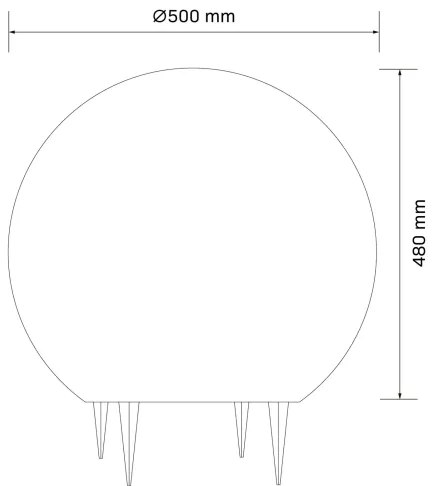 Lampada da esterno ARGENTO 1xE27/15W/230V diametro 50 cm IP65 grigio