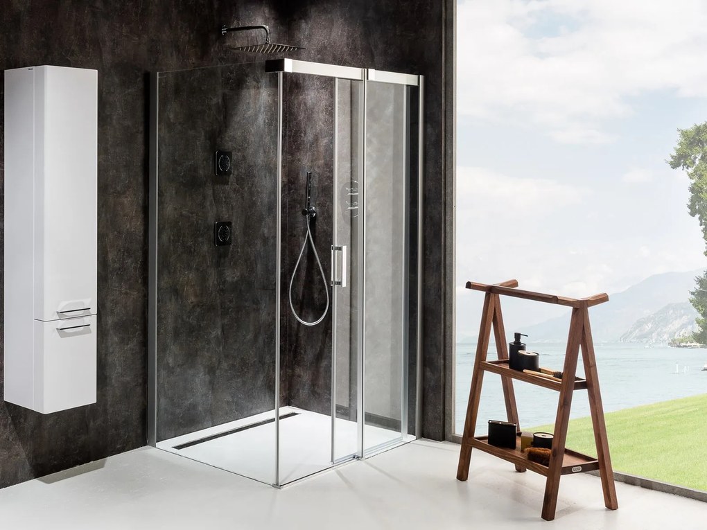 Ravak Matrix box doccia 100x100 cm quadrato satinato opaca/vetro trasparente 0WPAAU00Z1