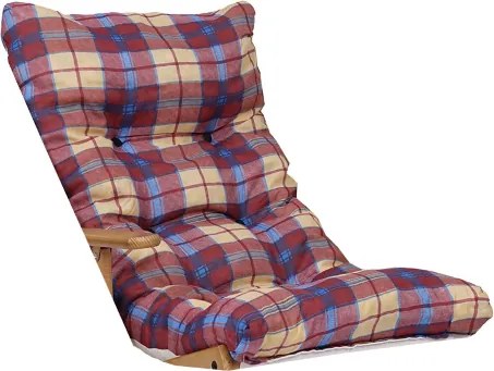 Cuscino per sdraio dondolo poltrona relax imbottito - stile scozzese Bordeaux