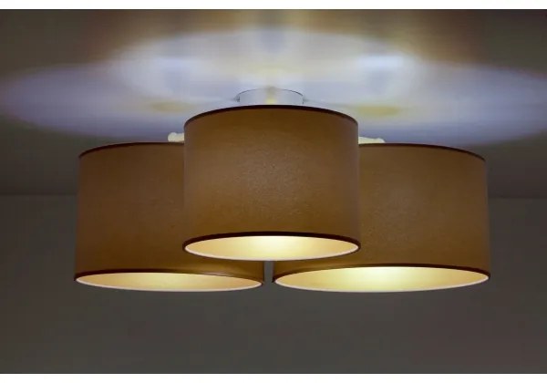 Duolla - Plafoniera ROLLER TRIO 3xE27/60W/230V marrone