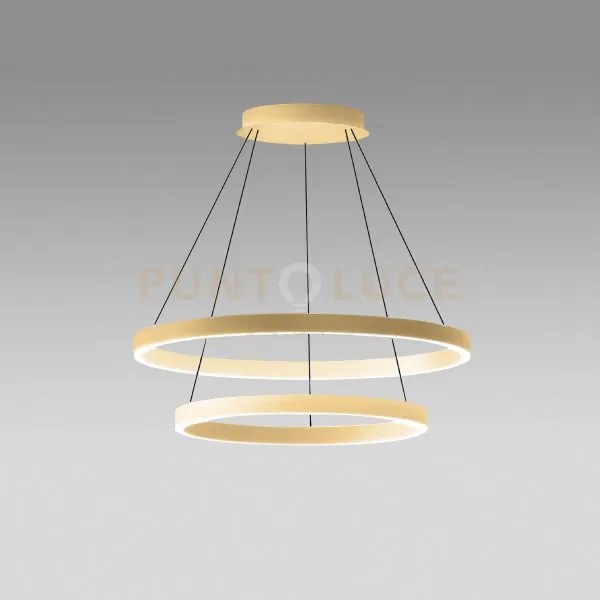 Criseide s/2g - lampadario a sospensione 2 luci oro a led 3000k 380...