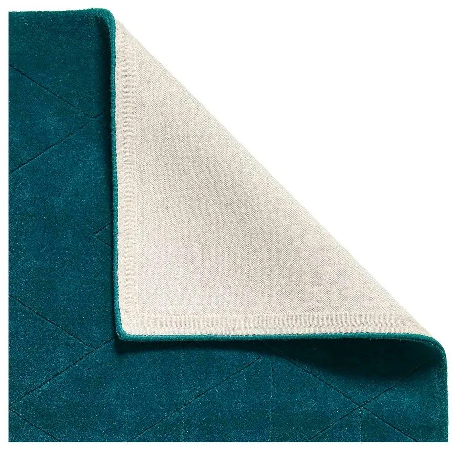 Tappeto in lana verde smeraldo , 150 x 230 cm Kasbah - Think Rugs