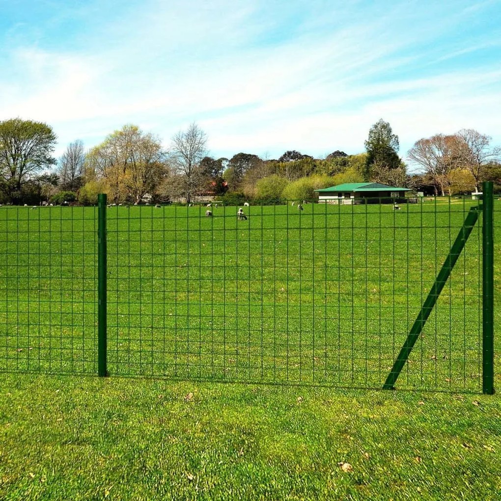 Recinzione Euro İn Acciaio 25x1,5 M Verde /