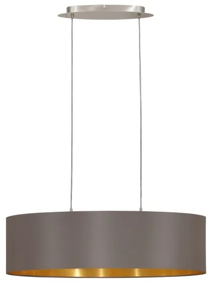 Eglo 55271 - Lampadario a sospensione con filo MASERLO 2xE27/60W/230V marrone