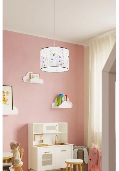 Sollux SL.1423 - Lampadario a sospensione per bambini OWLS 1xE27/15W/230V diametro 40 cm