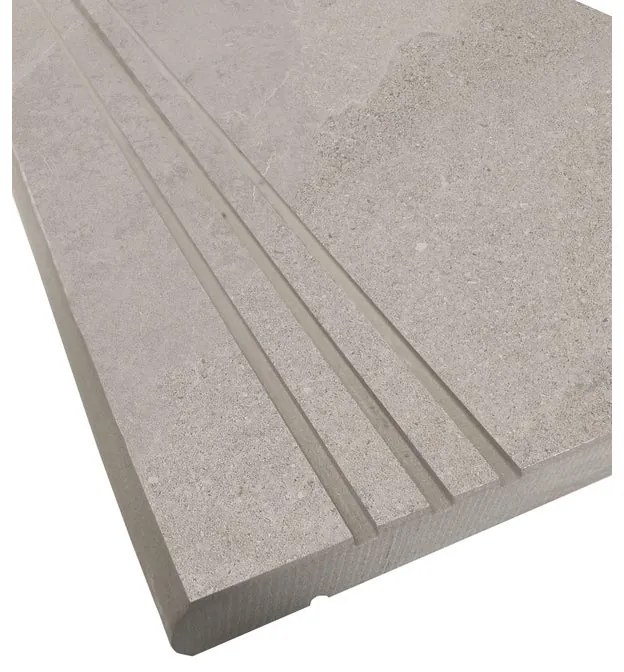 Bordo per piscina in gres porcellanato ECODADO+ Gradone Gres scanalat. grigio 30x60x2 L 60 x H 60 cm, Sp 20 mm