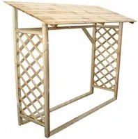 Legnaia da Giardino in Legno cm 180x66x177 - STAN