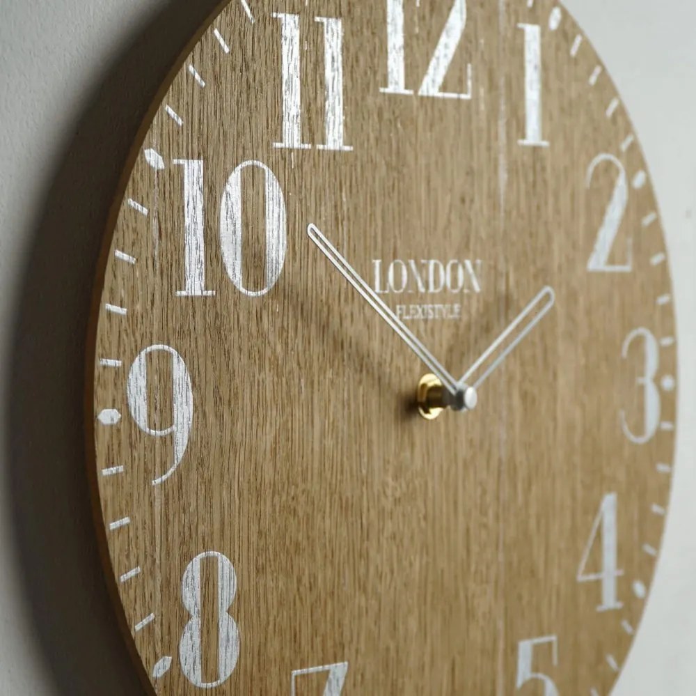 Orologio decorativo in stile retrò LONDYN RETRO WOOD 30cm