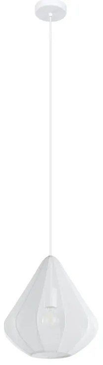 Lampadario Design Dolwen bianco paralume bianco E27 Ø33.5cm EGLO
