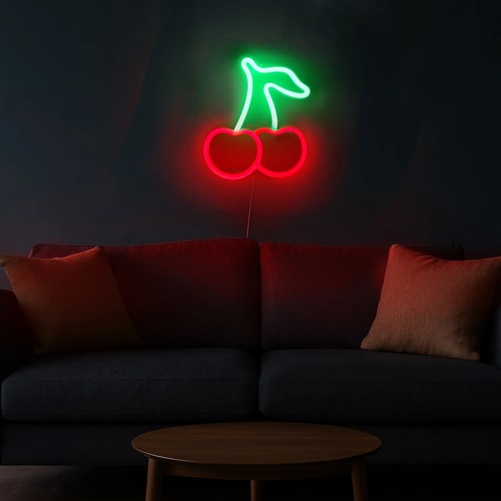 Insegna neon Ciliegie da parete usb