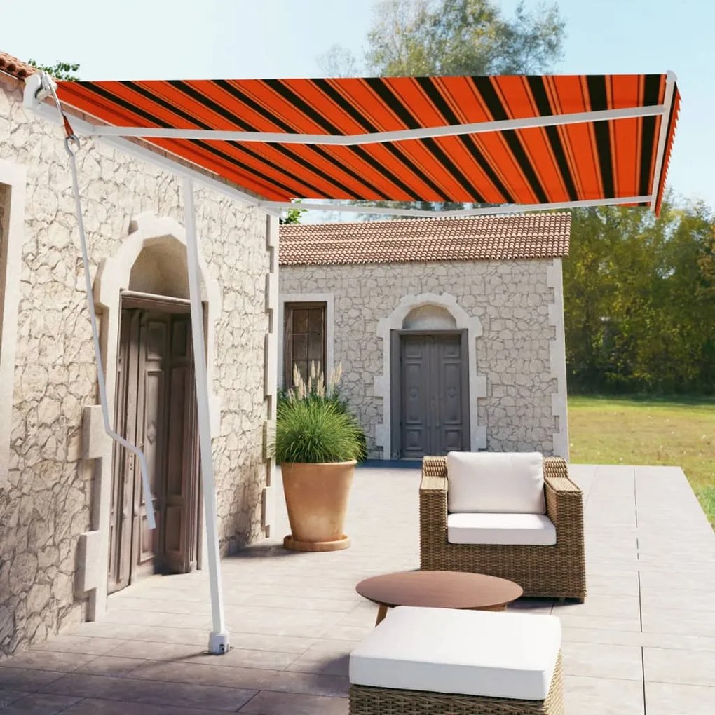 Tenda Da Sole Automatica Autoportante 300x250cm Arancio Marrone /