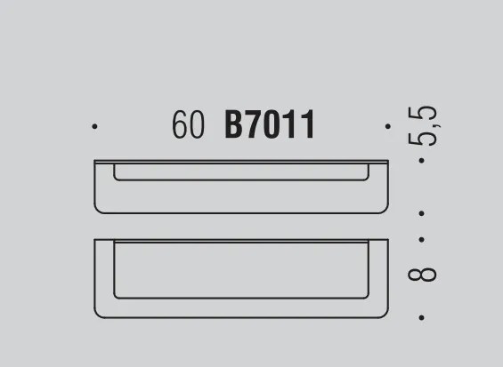 Colombo Design Over B7011vss Portasciugamani 60 cm Fissaggio A Fisher In Acciaio Satinato