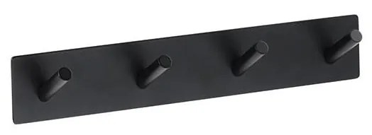 Appendiabiti 25,5x4,5 cm in acciaio inox/nero