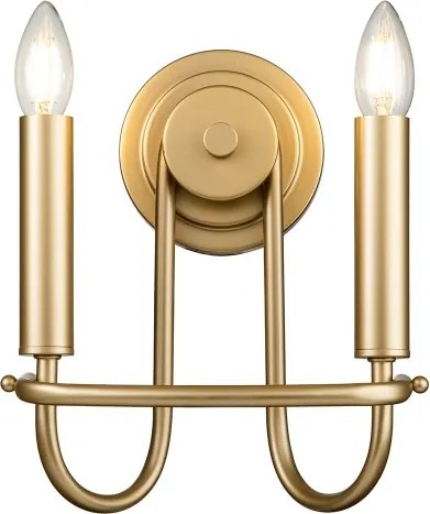 Kichler KL-CAPITOL-HILL2-PNBR - Lampada da parete CAPITOL HILL 2xE14/40W/230V dorata