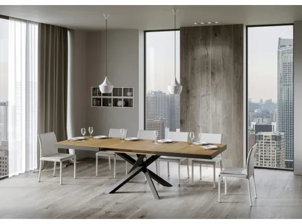 Tavolo 90x160 allungabile a 264 cm VOLANTIS EVOLUTION Quercia Natura