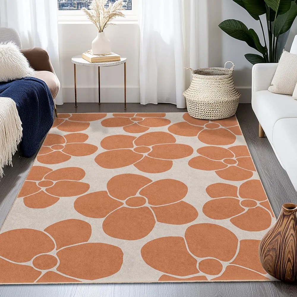 Passatoia arancione lavabile 80x200 cm Orange Meadow – Mila Home