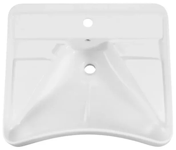 Lavabo sospeso per disabili 66 cm ergonomico con poggia gomiti
