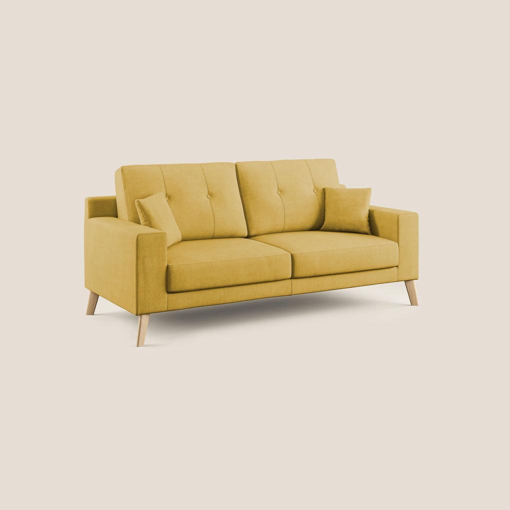 Danish divano moderno in tessuto morbido impermeabile T02 giallo 146 cm