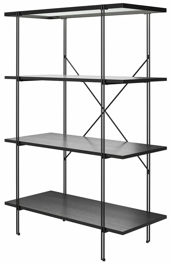 Libreria nera in rovere 79x117 cm Wainwright - Støraa