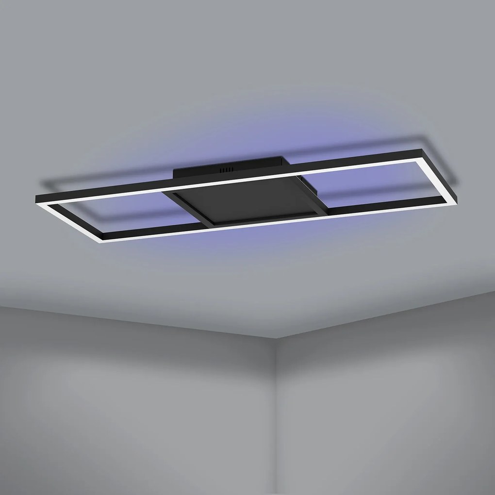 Plafoniera Moderna Calagrano-Z Alluminio Nero Luce Led Integrato 21W