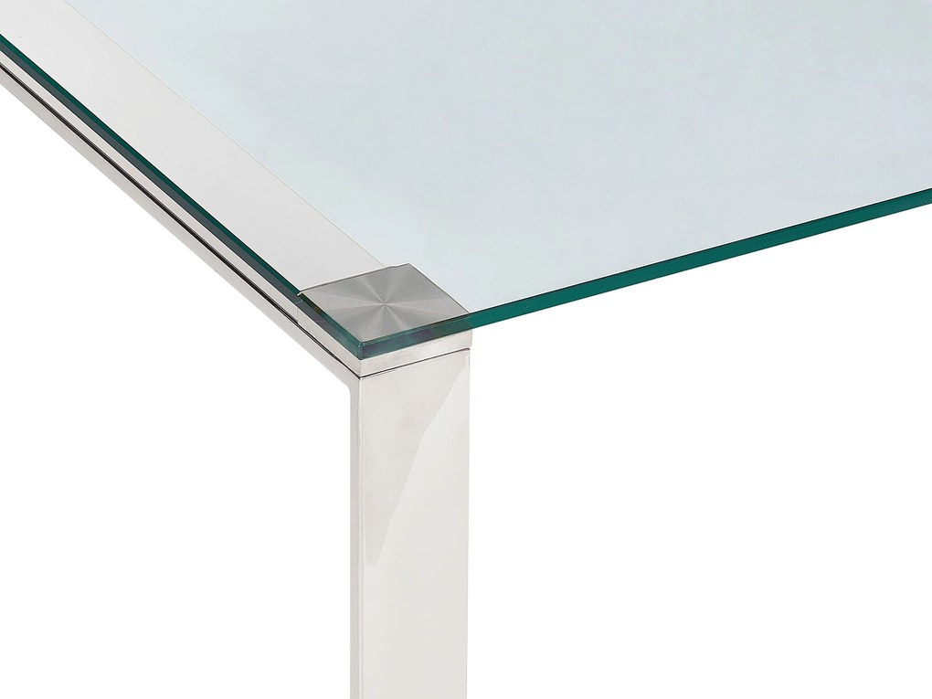 Tavolino consolle vetro temperato trasparente 120 x 40 cm TILON Beliani