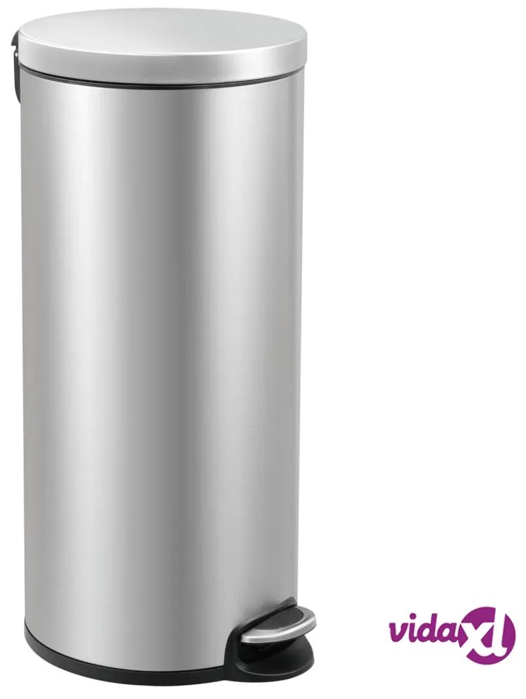 EKO Pattumiera a Pedale Serene 30 L Argento Opaco