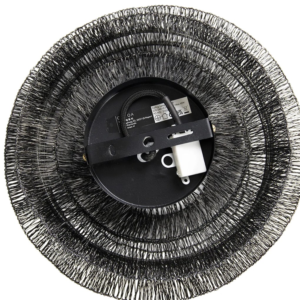 Plafoniera orientale nera 25 cm - Vadi