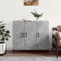 Credenza Grigio Cemento 90x34x80 cm in Legno Multistratocod mxl 103952