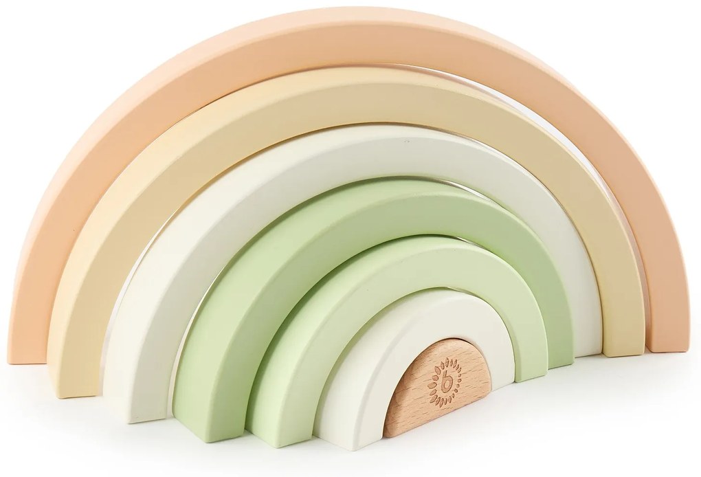 Bieco - Arcobaleno impilabile in legno - coniglietto Fine