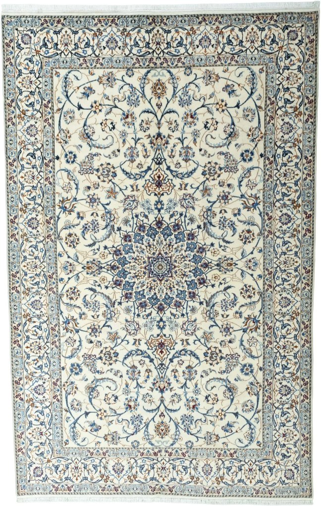 Nain Tappeto 200x310 Beige (Iran) Annodato A Mano